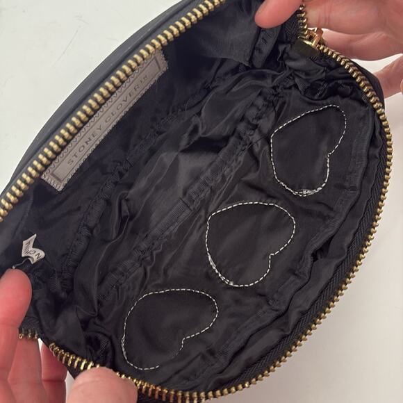 Stoney Clover Small Black Heart Zipper Pouch - Picture 6 of 10